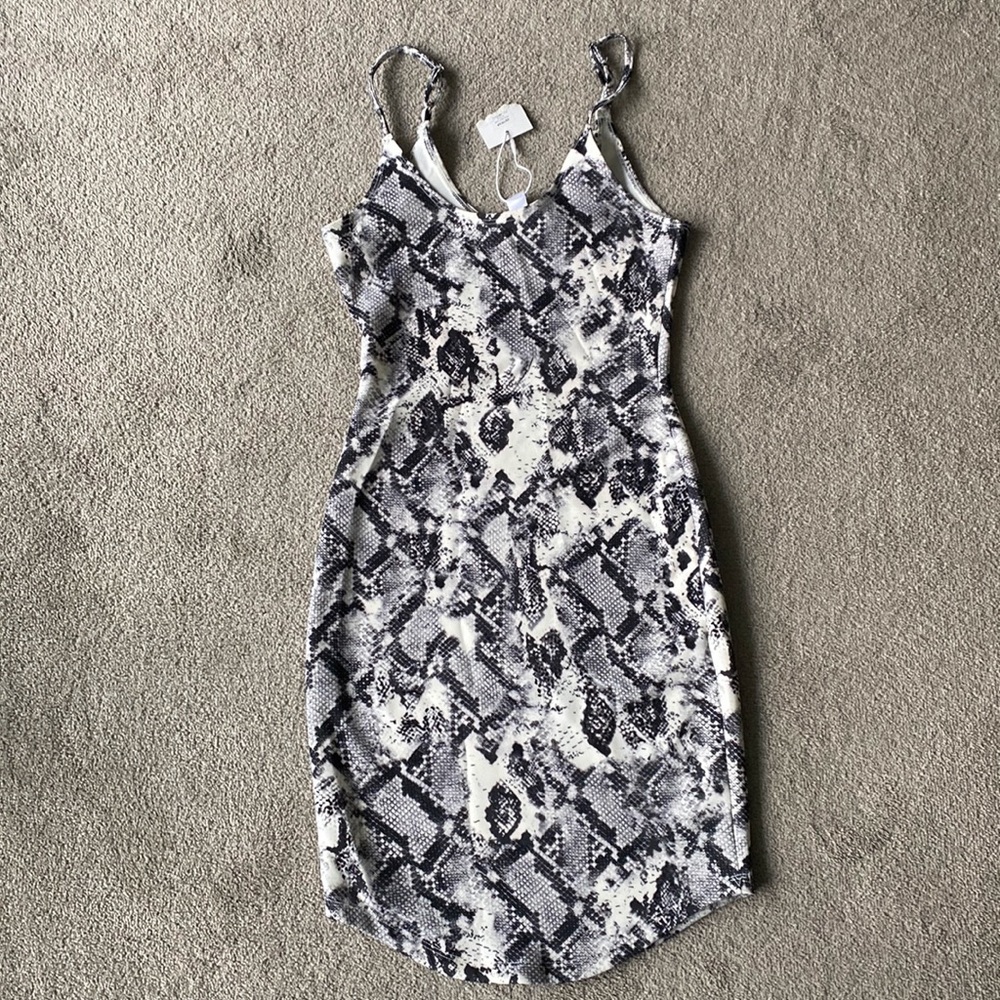 Revamped Snake Print Mini Dress